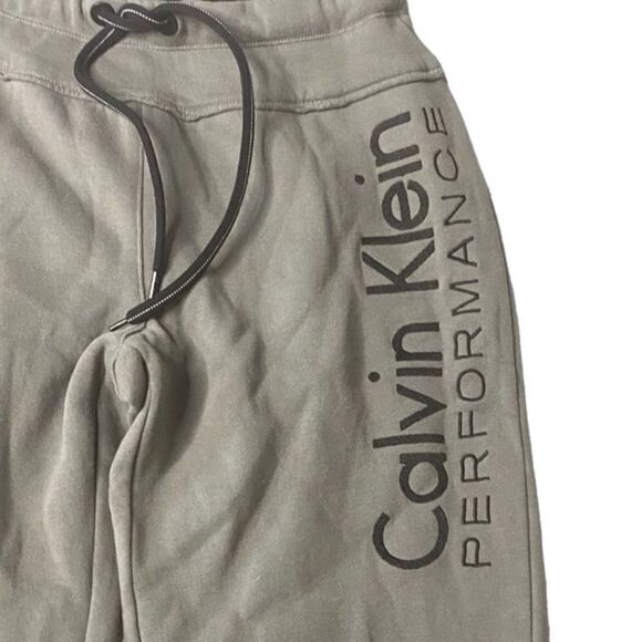 Calvin Klein Performance Sz Med Gray Black Tie Waist Lounge Comfort Sweatpants - Picture 2 of 4